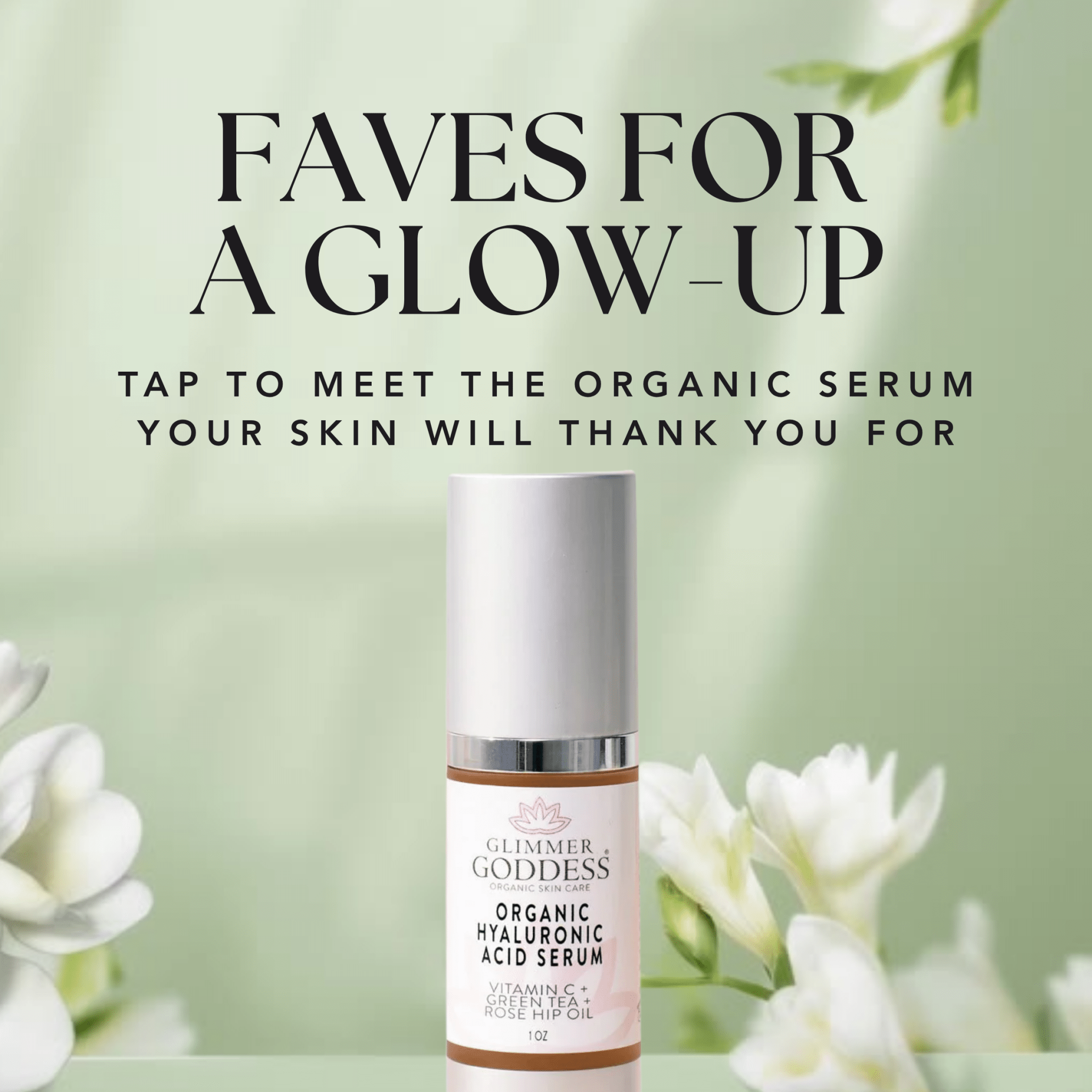 Organic Hyaluronic Acid Serum – Plumping Hydration 1 oz.