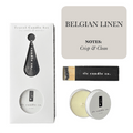 Travel Candle with Matches - Belgian Linen
